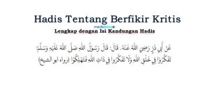 Terdapat dalam surat apakah dan ayat berapakah yang menjelaskan tentang berpikir kritis