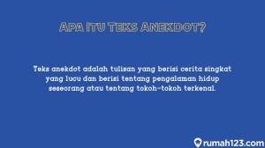 Apa yang dimaksud dengan teks anekdot